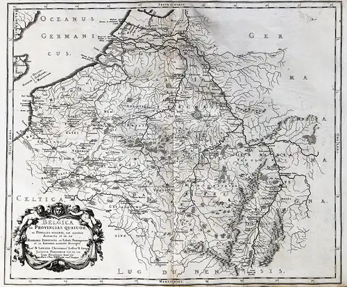 Belgica in Provincias Quatuor et Populos Viginti - Belgique Belgium Belgien map Karte carte