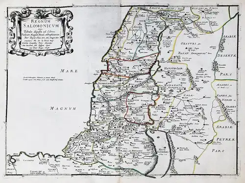 Regnum Salomonicum seu Tabula digesta ad Libros.... - Holy Land Israel Palestine Palästina Salomon map Karte c
