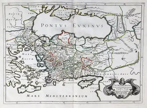 Patriarchatus Constantinopolitani - Turkey Türkei Istanbul Cyprus Greek Archipelago Black Sea map Karte carte
