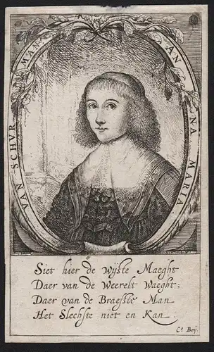 Anna Maria van Schurman. - Anna Maria van Schurman (1607-1678) Humanist woman painter engraver poet scholar Po