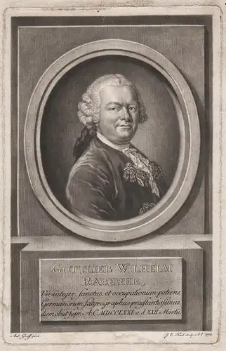 Gottlieb WIlhelm Rabener - Gottlieb Wilhelm Rabener (1714-1771) Schriftsteller Portrait