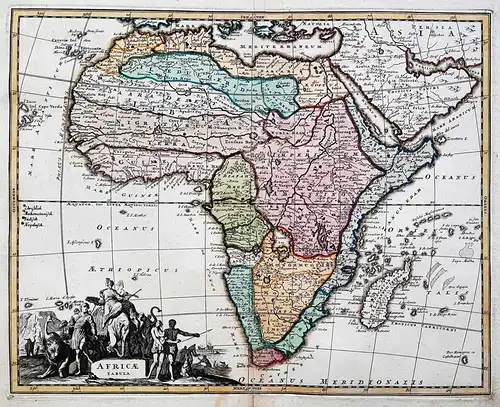 Africae Tabula - Africa Afrika Afrique continent Kontinent map Karte