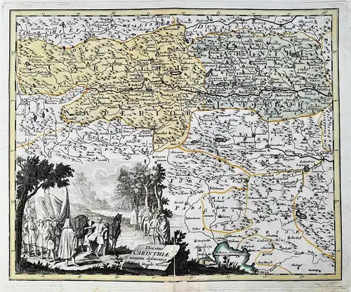 Ducatus Carinthiae accurata delineatio. - Kärnten Österreich Slovenia Slowenien map Karte