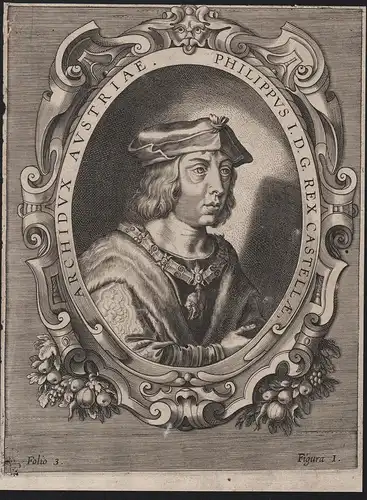 Philippus I.D.G. Rex Castellae, Archidux Austriae... - Felipe I de Castilla (1478-1506) Castile Burgundy Lord
