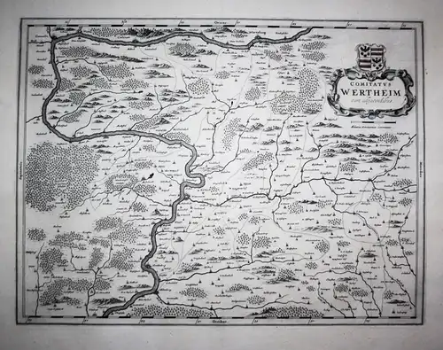 Comitatus Wertheim cum adjacentibus. - Wertheim Grafschaft Baden-Württemberg Karte map