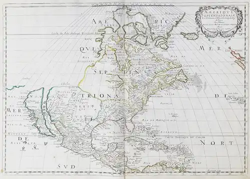 Amerique Septentrionale. - North America California island carte map Karte