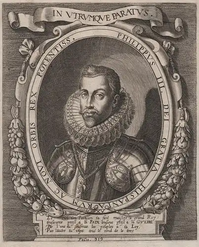 Philippus III. dei Gratia Hispaniarum ac Novi Orbis Rex Potentiss. - Felipe III de Espana (1578-1621) Spain Sp