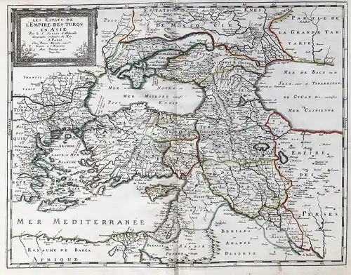 Les estats de l'Empire des Turqs en Asie - Turkey Türkei Cyprus Ottoman Empire Black Sea carte map Karte