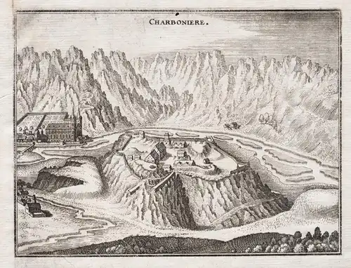 Charboniere. - Chateau de Charbonnieres Savoie Aiquebelle Auvergne France gravure estampe