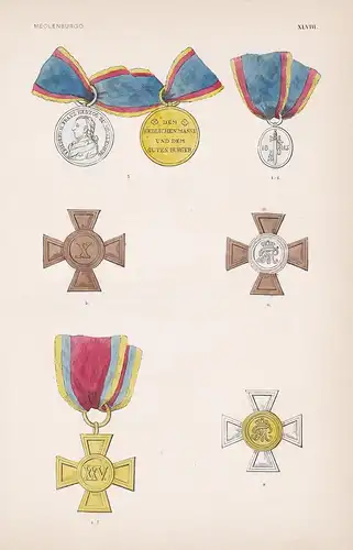 Meclenburgo - Mecklenburg Deutschland Germany Orden medal decoration Medaille