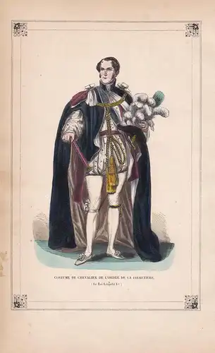 Costume de Chevalier de l'Ordre de Jarretiere (Le roi Leopold Ier.) - Leopold I of Belgium (1790-1865) Ordre d