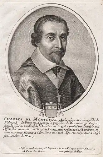 Charles de Montchal, archevesque... - Charles de Montchal (1589-1651) bishop Toulouse Portrait