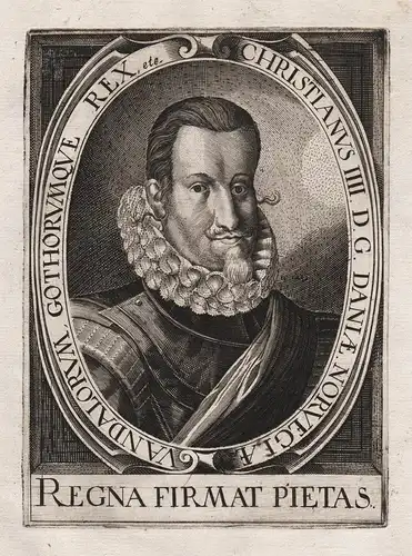 Christianus IIII. D. G. Daniae.... - Christian IV (1577-1648) König king Dänemark Denmark Norwegen Norway Port