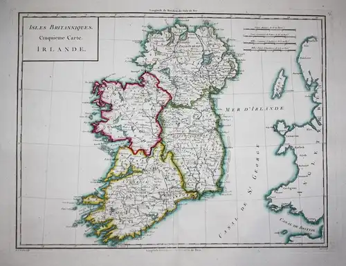 Isles Britaniques Cinquieme carte. Irlande. - Ireland Irland Irlande map Karte