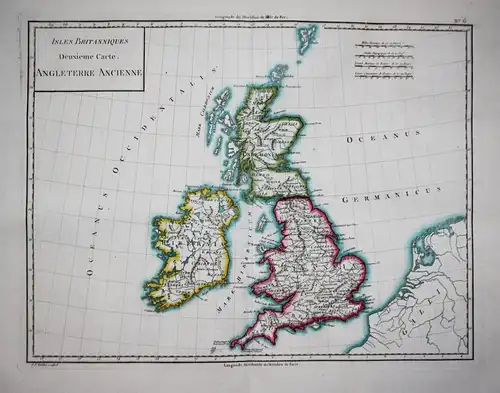 Isles Britanniques Deuxieme carte. Angleterre Ancienne - British Isles Great Britain Ireland map Karte