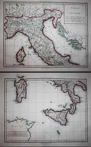 Italie Ancienne - Italia Italien Italy map Karte