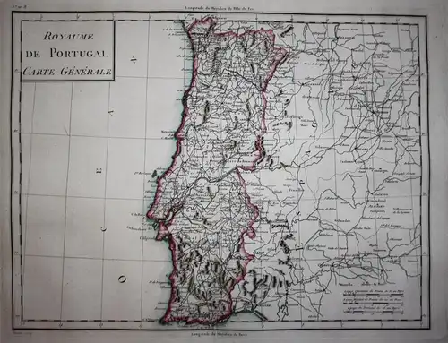 Royaume de Portugal. Carte Generale. - Portugal Lisboa Lissabon carta map Karte