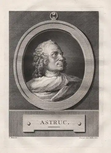 Astruc - Jean Astruc (1684-1766) Arzt professor Medizin medecin medicine Portrait