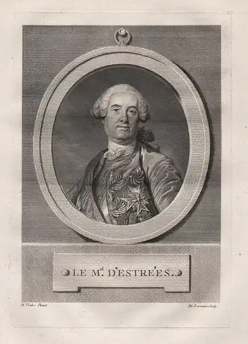 Le M.al D'Estrées - Louis-Charles-Cesar le Tellier d'Estrees (1695-1771) military commander Marshal Herrführer