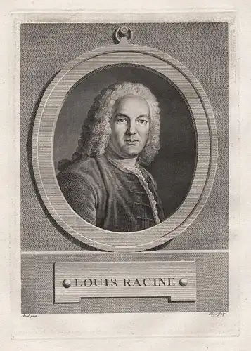 Louis Racine - Louis Racine (1692-1763) poet poete Dichter Portrait