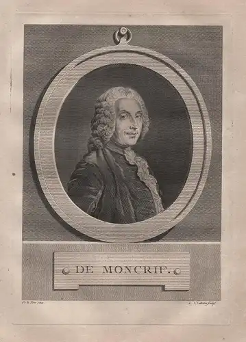 De Moncrif - Francois-Augustin Paradis de Moncrif (1687-1770) poete poet ecrivain writer Portrait