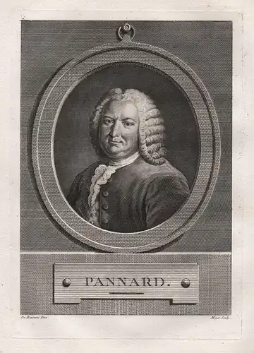 Pannard - Charles-Francois Panard (1689-1765) poet chansonier playwright goguettier Liederdichter Portrait
