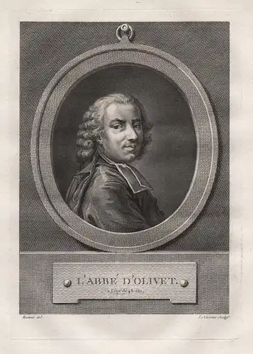 L'Abbé d'Olivet - Pierre Joseph Thoulier d'Olivet (1682-1768) writer abbot grammarion translator traducteur gr