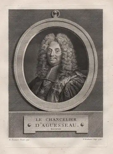 Le Chancelier d'Aguesseau - Henri Francois Aguesseau (1668-1751) Rouvroy Saint-Simon Portrait