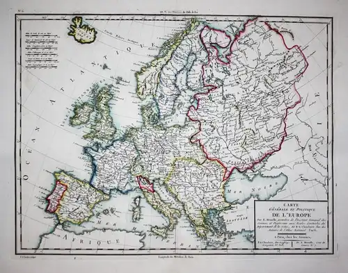 Carte Generale et Politique de l'Europe - Europe Europa continent Kontinent map Karte