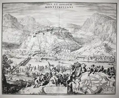 Arx et Oppidum Montismeliani - Montmelian Savoie Auvergne gravure