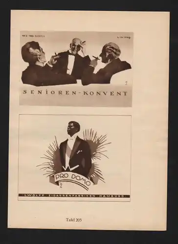 Ludwig Hohlwein Reklame Werbung Plakat Senioren Zigarren Post Indianer