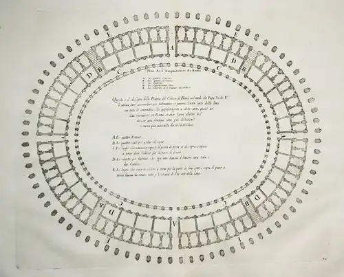 Plan de l'Amphiteatre de Rome. - Roma Rome Rom Anfiteatro Colosseo Colosseum Kolosseum architecture Architektu