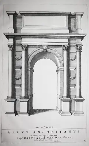 Arc d'Ancone. Arcus Anconitanus. - Ancona Arco di Traiano architecture Architektur incisione acquaforte