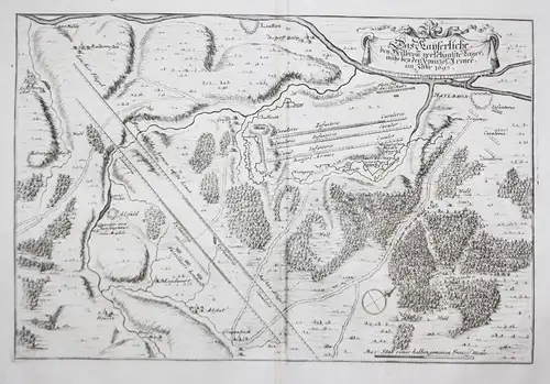 Das Kayserliche bey Heilbron verschanzte Lager nahe bey der französ. Armee im Jahr 1693 - Heilbronn Baden-Würt