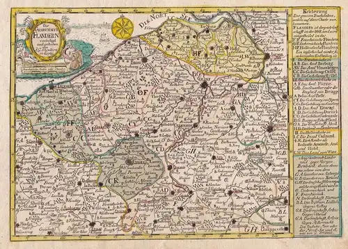 Die Grafschafft Flandern. // Flandern Vlaanderen Flandre Bruxelles Dendermunde Gent Brugge carte map carte