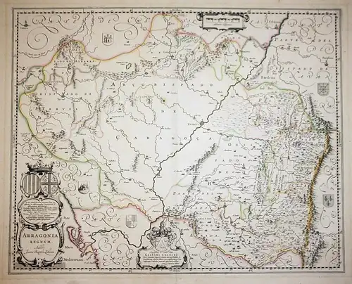 Arragonia Regnum -  Aragon Zaragoza Espana Spain Spanien mapa map Karte