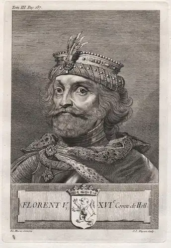 'Florent V, XVIe. Comte de Holl. - Floris V, Count of Holland (1254-1296) Graf graaf Portrait