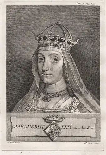 'Marguerite XX.e, (Comtesse) de Holl. - Margaret II, Countess of Holland (1311-1356) Hainaut Gravin Gräfin Por