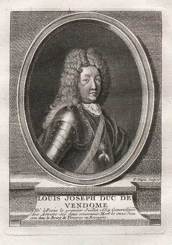 Louis Joseph Duc de Vendome - Louis II Joseph de Bourbon (1654-1712) Prince du sang, Duc de Vendôme, Duc de Be