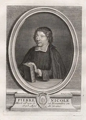 Pierre Nicole - Pierre Nicole (1625 - 1695) Logiker Theologe Frankreich France Portrait
