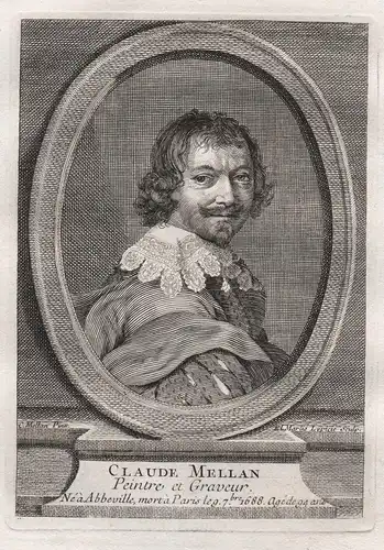 Claude Mellan - Claude Mellan (1598-1688) draughtsman engraver painter peintre Portrait gravure