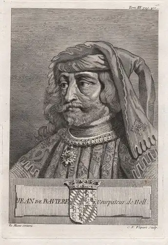 'Jean de Baviere, Ursupateur de Holl. - Johann III von Bayern (1374-1425) Herzog Holland Graf Graaf Portrait