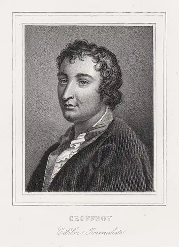 Geoffroy - Julien Louis Geoffroy (1743-1814) journaliste critic Rennes Portrait gravure