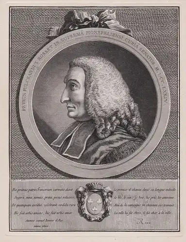 Petrus Fulcrannus Rosset in Suprema... - Pierre Fulcrand de Rosset (1708-1788) poet poete Montpellier Portrait