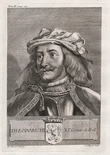 Theodoric VII, XIe. Comte de Holl. - Dirk VII, Count of Holland (?-1203) Graf Graaf Portrait