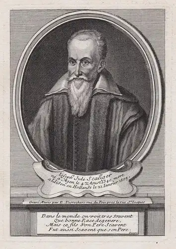 Joseph Jule Scaliger - Joseph Justus Scaliger  (1540-1609) Calvinist scholar Gelehrter Portrait