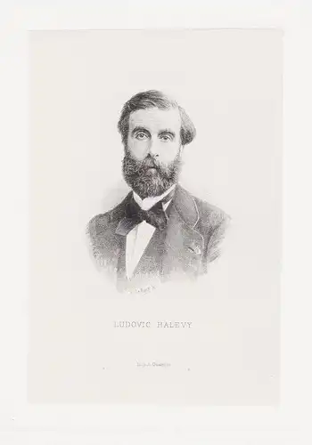 Ludovic Halevy - Ludovic Halevy (1834-1908) dramaturge librettiste romancier playwright dramatist Portrait eau