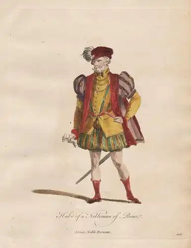 Habit of a Nobleman of Rome - Rom Roma Italy Italien Trachten costumes costume Tracht