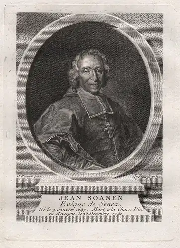 Jean Soanen - Jean Soanen, eveque de Senez (1647-1740) Portrait gravure engraving
