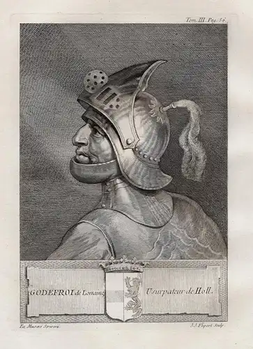 Godefroi de Lorraine, Usurpateur de Holl. - Godfrey IV Duke of Lorraine (?-1076) Holland Lothringen Portrait